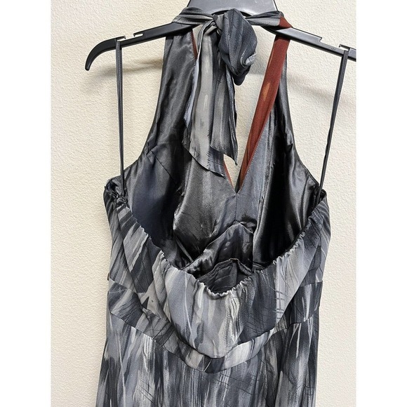 Lane Bryant Women's Gray Red Halter Neck Maxi Dress Size 22 Light Padding NEW - Picture 6 of 12